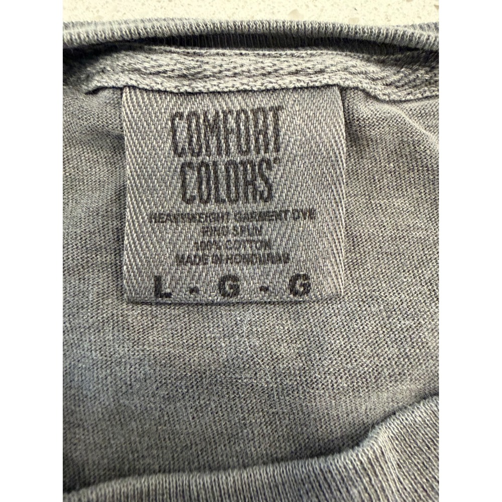 Comfort Colors T-Shirt Mens Large Gray Excellent Rolling Stones Since AD 33 Tee - Picture 3 of 6
